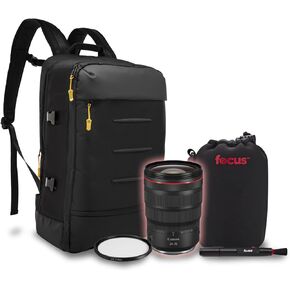Canon RF 24-70mm f/2.8L is USM Lens with Camera Backpack, Lens Pouch, Lens Cleaning Pen, and 82mm UV Filter (5 Items)