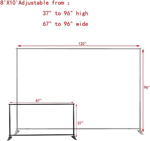 8'x10' Wedding Arch Wedding Backdrop Stand with Adjustable Height and Width Ceremony Backdrop Stand for Wedding (8'x10') in Saudi Arabia