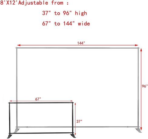 8'x10' Wedding Arch Wedding Backdrop Stand with Adjustable Height and Width Ceremony Backdrop Stand for Wedding (8'x10') in Saudi Arabia
