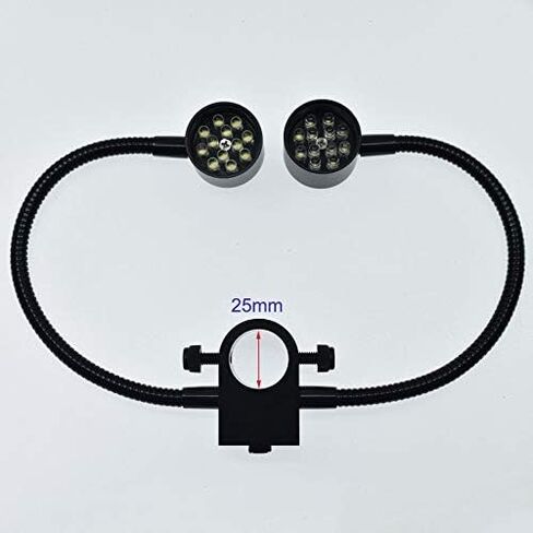 Universal Double Tube Adjustable LED Light Source Flashlight for Industrial Digital Video Stereo Microscope Camera Lens (Color : 22MM) (25mm) in Saudi Arabia