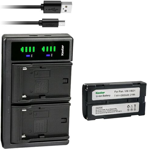 استبدال شاحن بطارية Kastar Ltd2 USB لـ AG-BP15P ، CGR-B/202 ، CGR-B/202A1B ، CGR-B/202E1B ، CGR-B202A ، CGR-B/403 ، CGR-B/814 ، PV-DBP5 ، VW-B202 ، VW-VBD1 ، VW-VBD2 in Kuwait