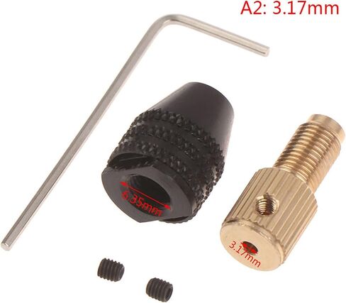 Electric Motor Shaft Mini Drill Chuck Fixture 0.5-3.2 Mm Drill Bit Micro Drill Chuck Hex Drill Chuck Adapter 2.3mm/3.17mm/ 5mm Chuck(3.17mm) in Saudi Arabia