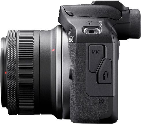 Canon EOS R100 4K تسجيل فيديو للتسجيل المرآة (الجسم) مع بطاقة ذاكرة سريعة 64 جيجابايت ، أسود (متجدد) in Saudi Arabia