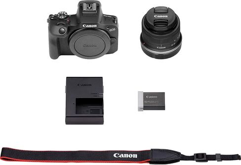 Canon EOS R100 4K تسجيل فيديو للتسجيل المرآة (الجسم) مع بطاقة ذاكرة سريعة 64 جيجابايت ، أسود (متجدد) in Saudi Arabia