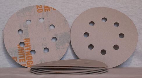 5 inch 8 Hole Hook and Loop 120 Grit Sandpaper Discs 50/box in Kuwait