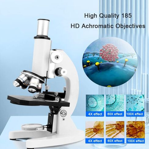 30000x/50000x/70000x HD المجهر البيولوجي + العدسة الإلكترونية + محول الهاتف + حالة حمل ، مجهر أحادي المحترف للطلاب البالغين الذين يقومون بتعليم Aquaculture ، 70000x (70000x) in Saudi Arabia