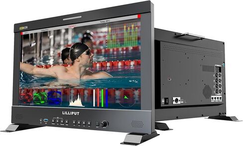 Lilliput Q18-8K - 17.3" 8K 12G-SDI Production Monitor 12G-SDI, 12G-SFP, HDMI 2.0 with Quad View, 3D-LUT, HDR, Gammas, Remote Control, Audio vector (Q18-8K-VBP with V mount plate) in Saudi Arabia