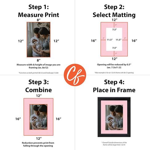 Craig Frames B102 Pre-Cut Mat Board for 12x18 Print, 18x24, Hollyhock Pink in Saudi Arabia