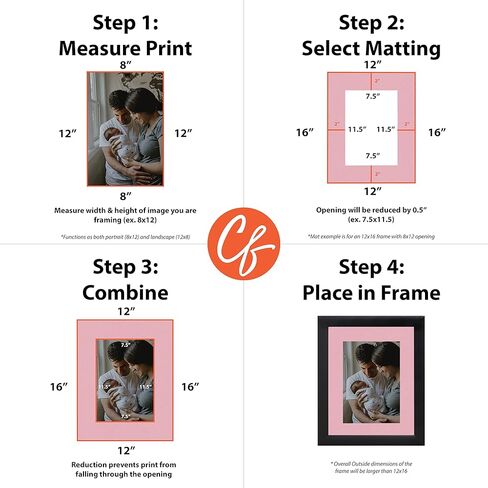 Craig Frames B102 Pre-Cut Mat Board for 12x18 Print, 18x24, Hollyhock Pink in Kuwait
