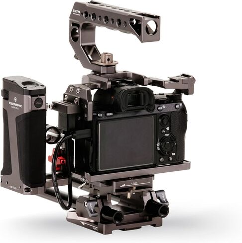 Tilta A7/A9 Series Kit C (Gray) | قفص الكاميرا الكامل متوافق مع Sony A7 ، A7 II ، A7 III ، A7S ، A7S II ، A7R ، A7R II ، A7R III ، A9 | مقابض ، تشغيل/إيقاف الكابلات ، محول HDMI المشمل | TA-T17-C-G in Saudi Arabia