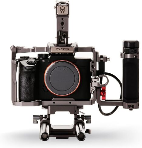 Tilta A7/A9 Series Kit C (Gray) | قفص الكاميرا الكامل متوافق مع Sony A7 ، A7 II ، A7 III ، A7S ، A7S II ، A7R ، A7R II ، A7R III ، A9 | مقابض ، تشغيل/إيقاف الكابلات ، محول HDMI المشمل | TA-T17-C-G in Saudi Arabia