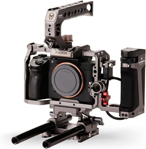 Tilta A7/A9 Series Kit C (Gray) | قفص الكاميرا الكامل متوافق مع Sony A7 ، A7 II ، A7 III ، A7S ، A7S II ، A7R ، A7R II ، A7R III ، A9 | مقابض ، تشغيل/إيقاف الكابلات ، محول HDMI المشمل | TA-T17-C-G in Saudi Arabia