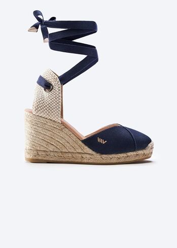 Viscata Culip Canvas Womens Laceup Laceup Espadrilles 3 ½ ½ "كعب الجوت الطبيعي. أسافين مغلقة من النساء المصنوعة من قماش عضوي 100 ٪ ومع إصبع قدم مذهل. in Saudi Arabia