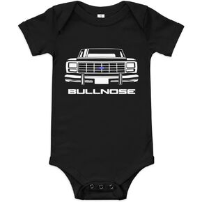 1980s F150 Bullnose Front Grille Bull Nose Pickup Truck Baby Onesie Short Sleeve one Piece
