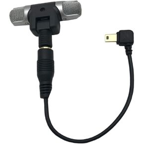 DOITOOL Stereo Microphone for with Adapter and Double Sided Tape Enhance Sound Quality for Video Recording Vlogging and Interviews