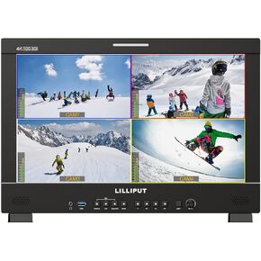 LILLIPUT 17.3 "Q18 12G-SDI/HDMI 4K 2.0 Quad View 3D-LUT HDR Professional Studio Monitor (Q18-VBP مع صفيحة M MATTER)
