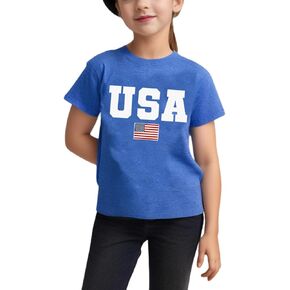 American Flag Shirt Toddler Boys Girls USA Flag Shirts Kids 4th of July T-Shirt Patriotic Tee Tops Outfits 3-10years