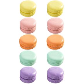 10pcs Artificial French Macarons Realistic Cake Simulation Cupcake Lifelike Dessert Small Fake Macaron Model for Home Coffee Shop Wedding Decoration Photography Props
