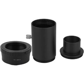 1.25 Inch Extension Tube Set with T2 M4/3 Adapter for Astronomical Telescope and Microscope Photography, Manual Aperture and Focusing, Black Alloy Construction