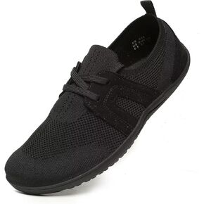 Women's Wide Toe Minimalist Barefoot Walking Shoes Comfortable Mesh Lace-up Shoes Casual Tennis Gym Athletic Sneakers