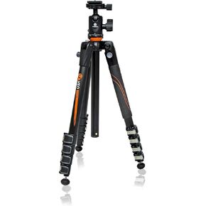 Vanguard VEO 235AB Aluminum Travel Tripod with Ball Head for Sony, Nikon, Canon, Fujifilm Mirrorless, Compact System Camera (CSC), DSLR