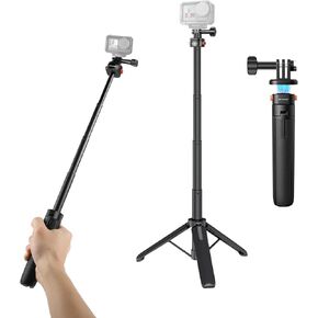 Magnetic Mini Tripod for Camera, Quick Release Selfie Stick Extendable Desktop Tripod Stand for Go Pro Hero 13/12/11/10/9 for DJI Pocket 3/Action 5 Pro/4 for Insta 360 X4/Ace Pro