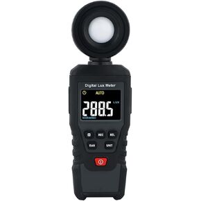 Digital Illuminance Light Meter Tester, 100,000 Lux Smart Senor Digital Luxmeter Light Meter Lux/FC Meter Luminometer Photometer Spectrometer Spectrophotometer for set design, factory, office or home