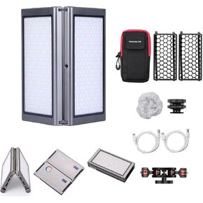 Falcon Eyes F7 Fold 24W RGB On Camera Video Light, Support Magnetic Attraction, Color Picker Functions, App Control