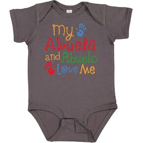 inktastic My Abuela and Abuelo Love Me Baby Bodysuit