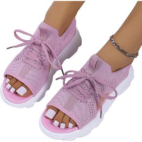 tangchen Muffin Sandals, 2023 New Contrast Paneled Cutout Lace-Up Muffin Sandals, Women Causal Summer Toe Platform Sandals Shoes, Peep Toe Wedges Sandals for Women