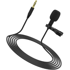 balacoo Wired Clip Microphone for Live Broadcast Durable Omnidirectional Lavalier Mic for Interviews Recording and Streaming Portable Design with Cable Compatible