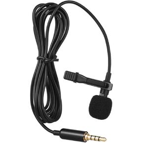 Wired Clip Microphone for Phone Long Cord Durable and Portable Lavalier Mic for Interviews Recording Vlogging Noise Cancelling Connector