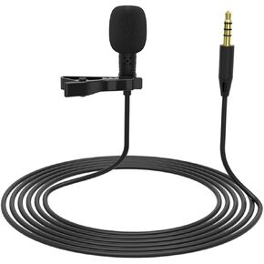 Angoily Creative Clip Lapel Microphone Wired Mic for Phone and Camera Lightweight and Portable for Interviews Recording and Live Broadcasts Voice Reception