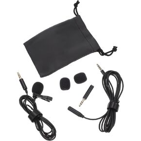 1Set Wired Lavalier Lapel Microphone Clip Mic for Live Streaming and Interviews Professional Noise Canceling Design Lightweight and Portable for Content Creators