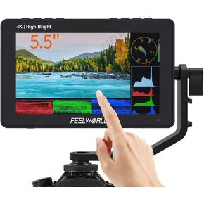 F5 PRO X 5.5-Inch IPS Monitor 1600nit Video Panel 1920 * 1080px Touch Control 4K UHD Input Output Port V-Mount Battery/NP-F Battery/Type-C/DC Power ply with Detachable Sunshade & Tilt