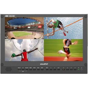 LILLIPUT 15.6 "BM150-12G 4K شاشة مع 4 × 4K HDMI و 12G-SDI SDI التباين: 1000: 1،176 ° زاوية عرض عالية للغاية مع لوحة V-Mount بواسطة Viviteq