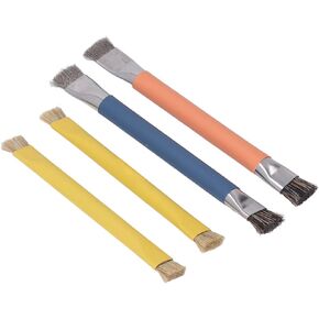 4PCS Keyboard Cleaning Brush Anti Static ABS Handle Stainless Steel Electronic Maintenance Cleaning Brush Kit for Laptop Computer Keyboard