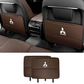مخصص 2PCS حصير حصيرة الركلة الخلفية لمقعد Mitsubishi Mirage 2012-2022 ، واقي مقعد خلفي للسيارات مع حقيبة تخزين ، وملحقات للسيارات الداخلية ، D-Red