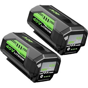 استبدال بطارية Ryobi 40V 6.0AH OP4026 متوافق مع Ryobi Battery 40V الأدوات اللاسلكية 2 عبوة