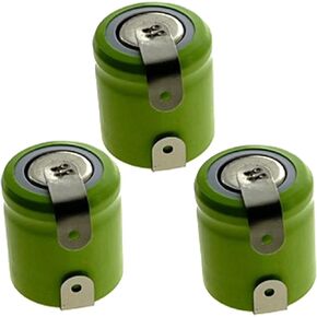 3X Exell 1/3AA Size 1.2V 300mAh NiMH Rechargeable Batteries w/Tabs for use with Cameras camcorders Mobile Phones pagers Instruments/Equipment high Power Static Applications