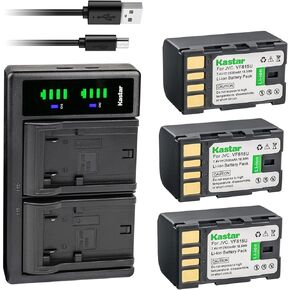 Kastar 2-Pack Battery and LTD2 USB Charger Replacement for JVC GZ-MG630A GZ-MG630AA GZ-MG630AC GZ-MG630AEK GZ-MG630AU GZ-MG630AUS GZ-MG630R GZ-MG630RAA GZ-MG630RAG GZ-MG630REK GZ-MG630RUS GZ-MG630S