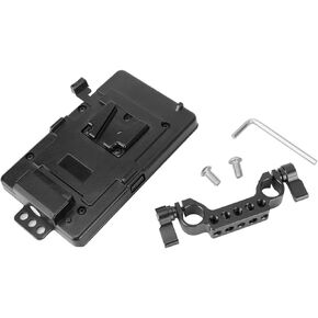 15MM Pipe Clamp for Power Supply Systems V Mount Battery Plate Aluminum Alloy Durability for Photography and Videography Rod Clamp