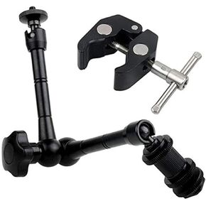 2pcs Arm and Clamp for Camera Brackets Articulating Arm Black