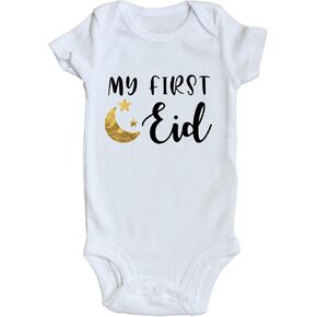 TwentyFourDoves My First Eid Baby Bodysuit, Eid Romper, First Ramadan, Eid Mubarak, Muslim Baby Gift