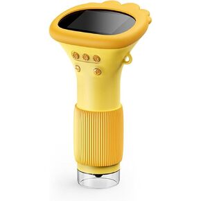 Handheld Microscope 2in Screen 1000X Zoom Real Time HD Imaging Digital Portable Microscope with 8 LEDs for Educational Exploration (Orange)