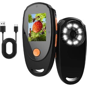 Microscope Digital Pocket Microscope 2.0 "IPS شاشة الألوان 178 ° VIEL الزاوية المدمجة في الأضواء الثمانية المحمولة 500x الزجاج المكبر