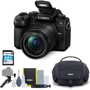 Panasonic LUMIX G97 Micro Four Thirds Mirrorless Camera (Black) with a 12-60mm Lens Bundle with Nostrand Avenue Camera System Gadget Bag with Accessory and Cleaning Kit and 64GB Memory Card (3 Items)