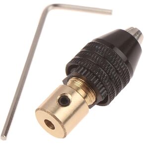 Hex Shank Round Handle Three-Jaw Screwdriver Driver Adaptor THGS Mini 0.3-3.5mm Electric Drill Chuck Bit Tool Set Chuck(3.17mm)