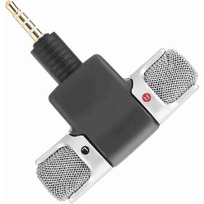 Mini Microphone, Professional Handheld External Microphone Mic with 3.5mm Mini Mic Digital Stereo for Video Recording Content Creator