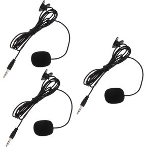 3pcs الميكروفونات لافالييه للكاميرات Gimbal Cameras تخفيض الضوضاء تسجيل MIC